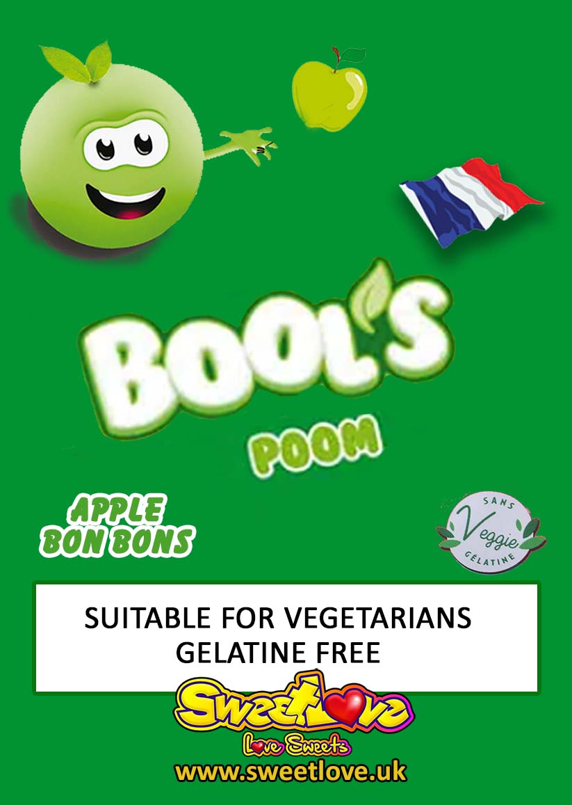 Vending label for Original French Branded BOOLS Poom.